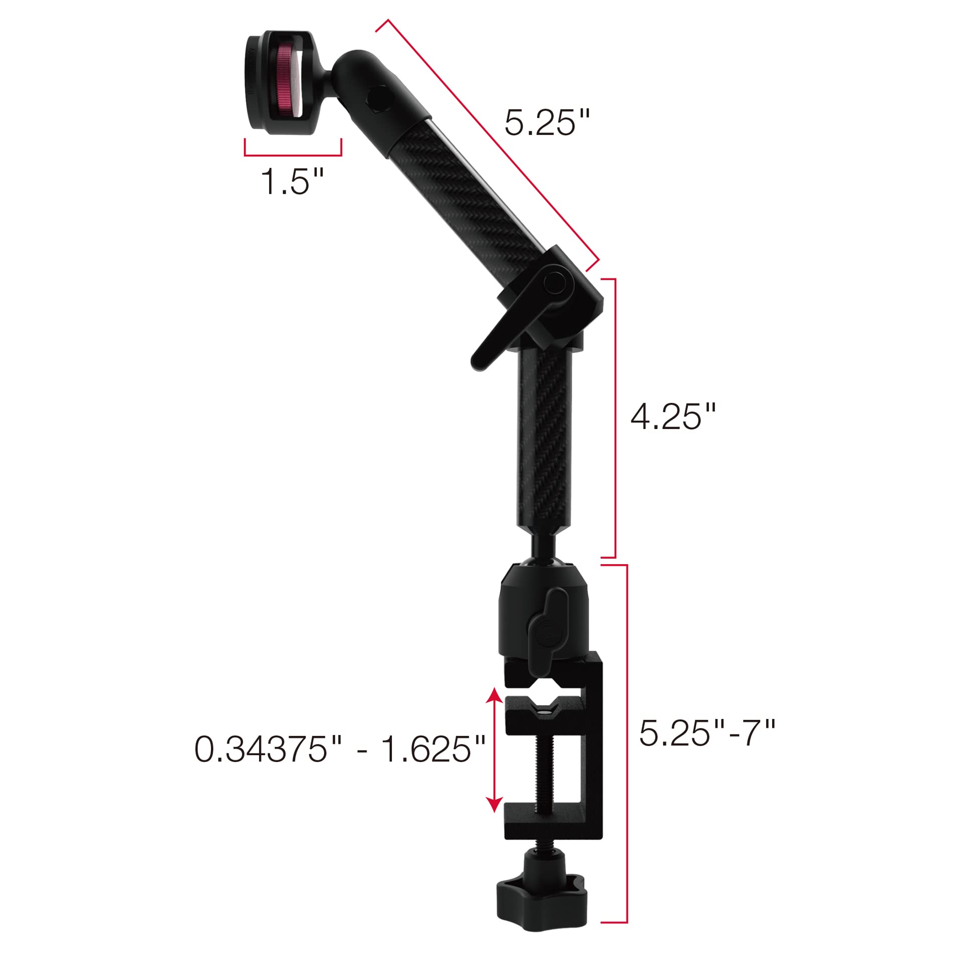 The Joy Factory MagConnect side view highlights slim carbon fiber profile and flexible positioning.