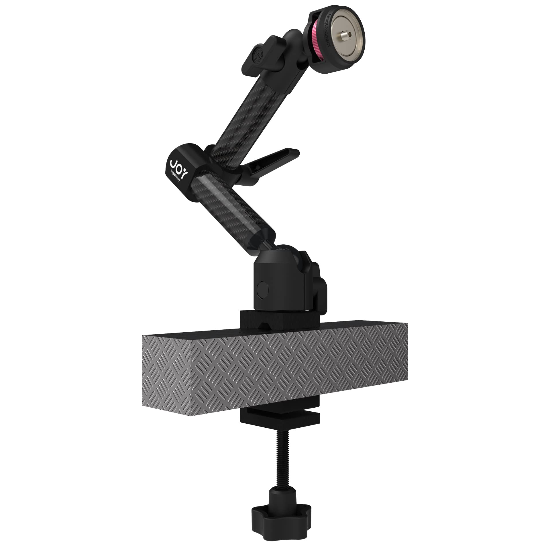 The Joy Factory MagConnect clamp attachment showcases reliable mounting hardware and quick adjustments.
