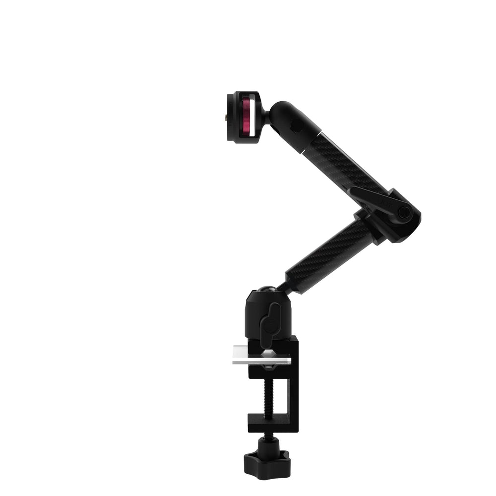 The Joy Factory MagConnect dual-arm mount in use illustrates versatile screen or device placement.