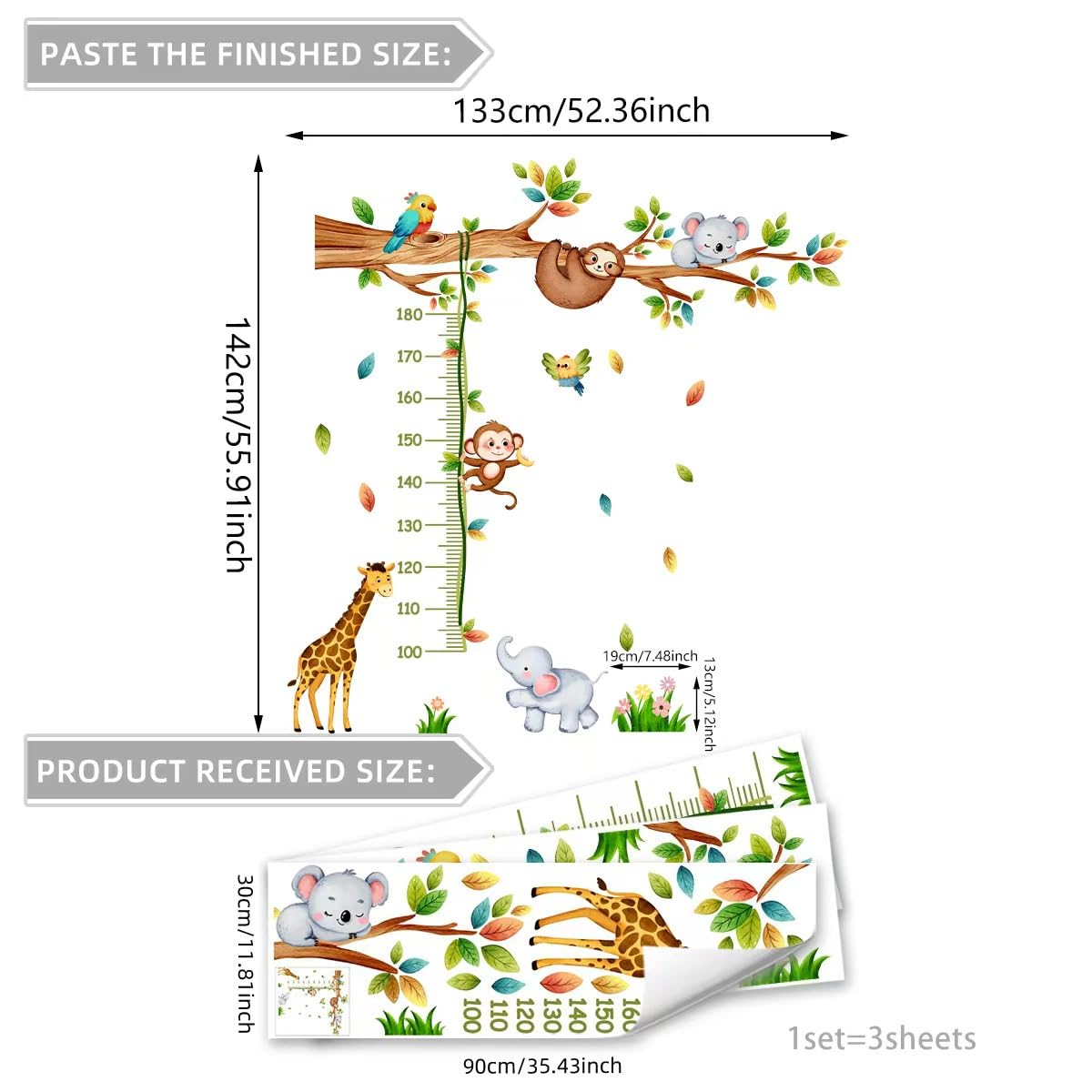 Joyartu wall stickers application ideas demonstrate easy placement on walls or doors.