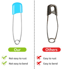 Joyberg diaper pins ABS plastic top provides safe closing.