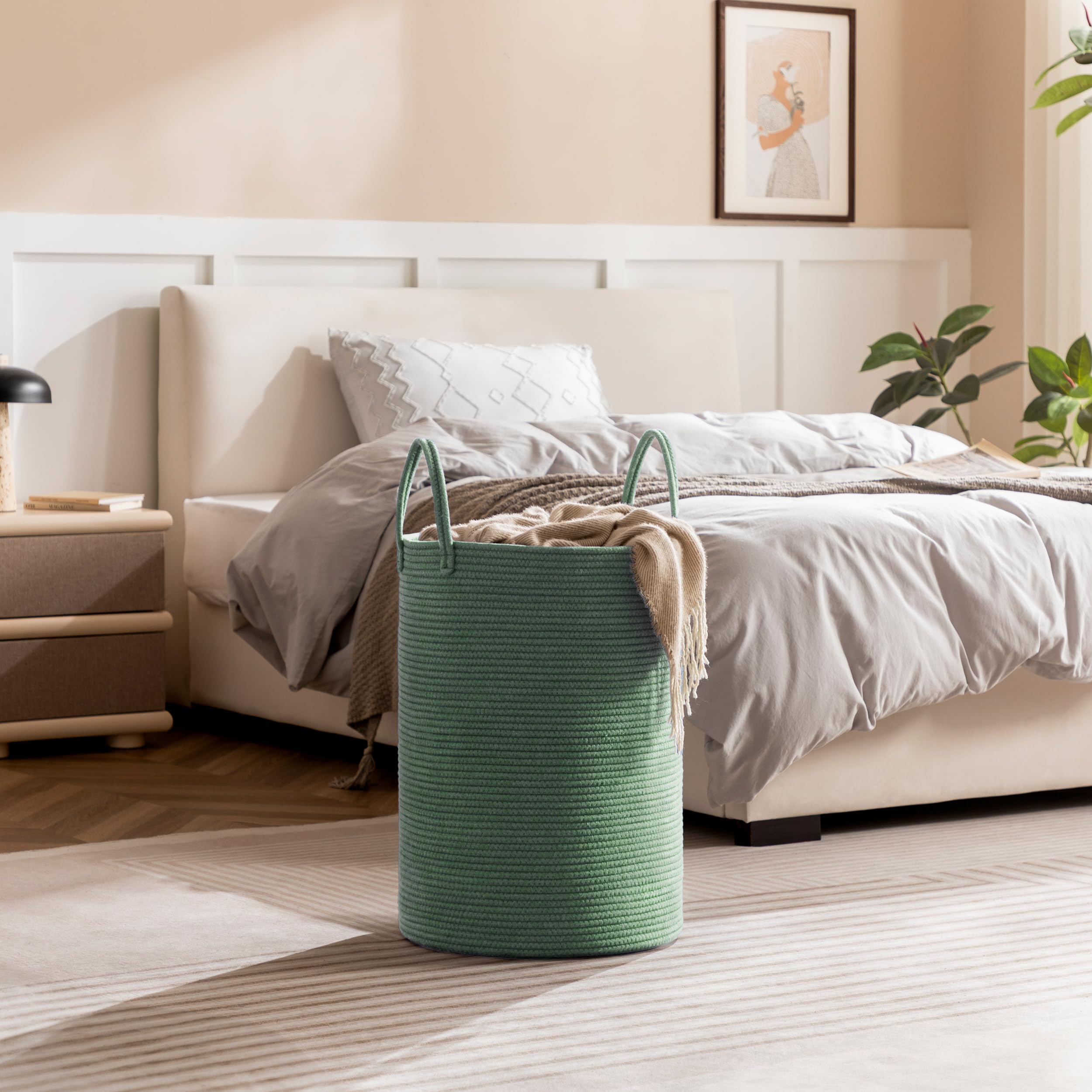 Joybest laundry basket 52L-capacity suits blankets, toys, and clothes