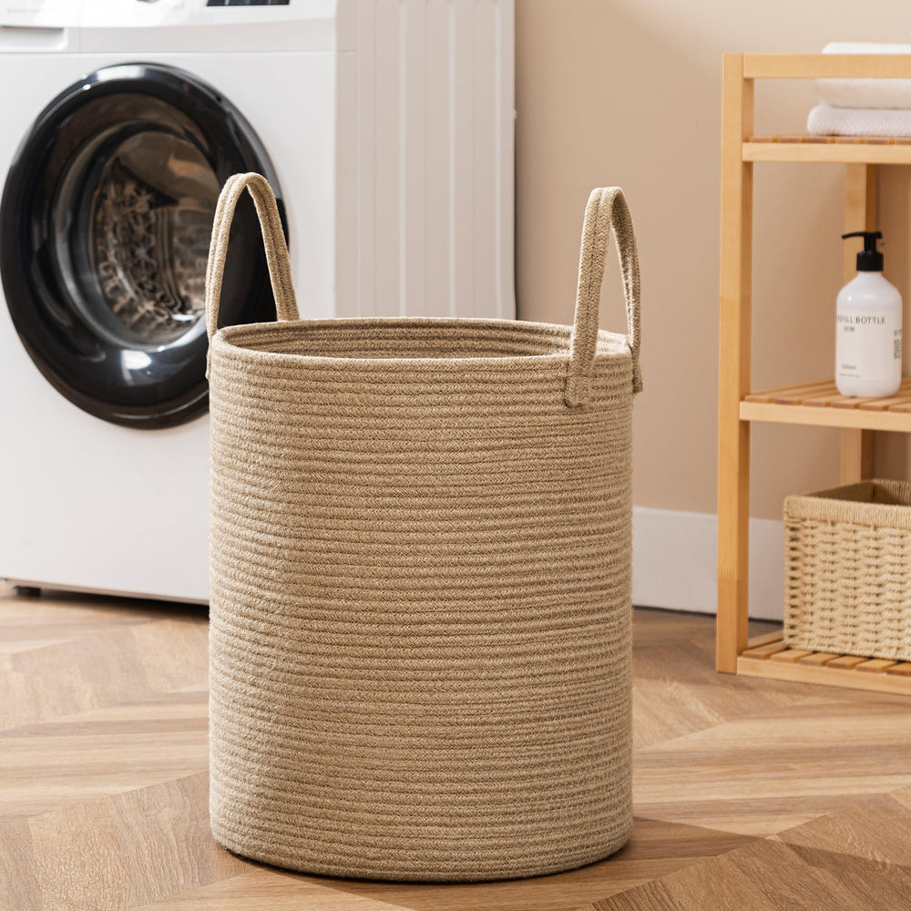 Joybest 52L basket folded-flat for compact, easy storage when not in use.