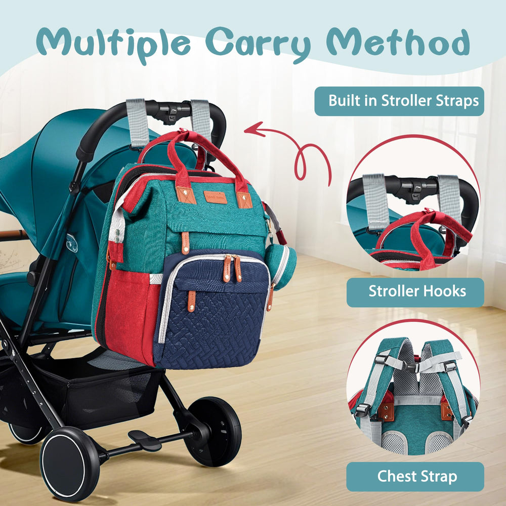 JOYCE diaper bag 19 pockets keeps baby essentials organized.