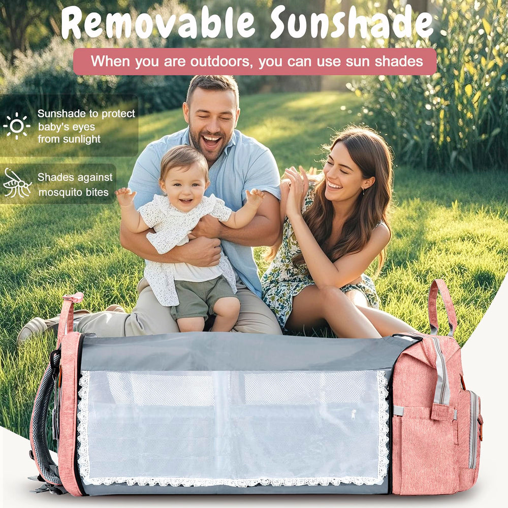 JOYCE diaper bag has a USB charging port for on-the-go power.