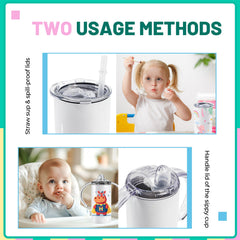 Joyclub sippy cups with straw lid and handle support comfortable gripping for toddlers.