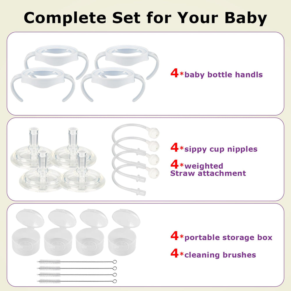 Joyfeed 360-degree drinking straw lets baby sip from any angle.