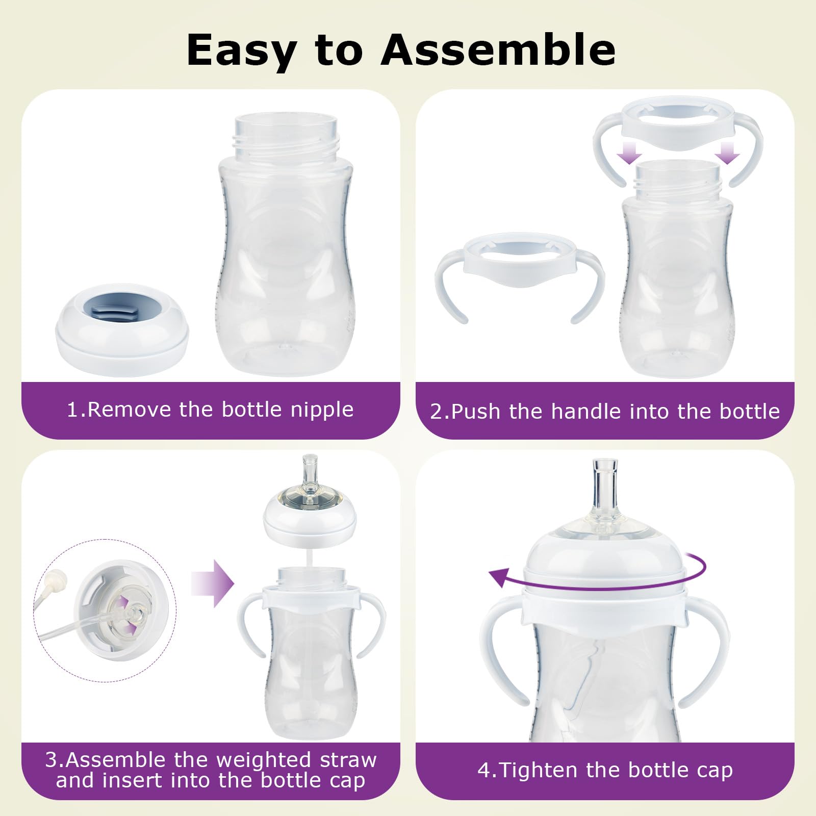 Joyfeed avent bottle adapter demo shows seamless bottle compatibility.