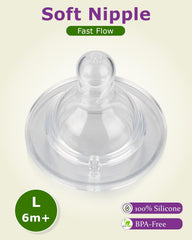 Joyfeed close-up shows soft silicone and breast-like shape for natural latch