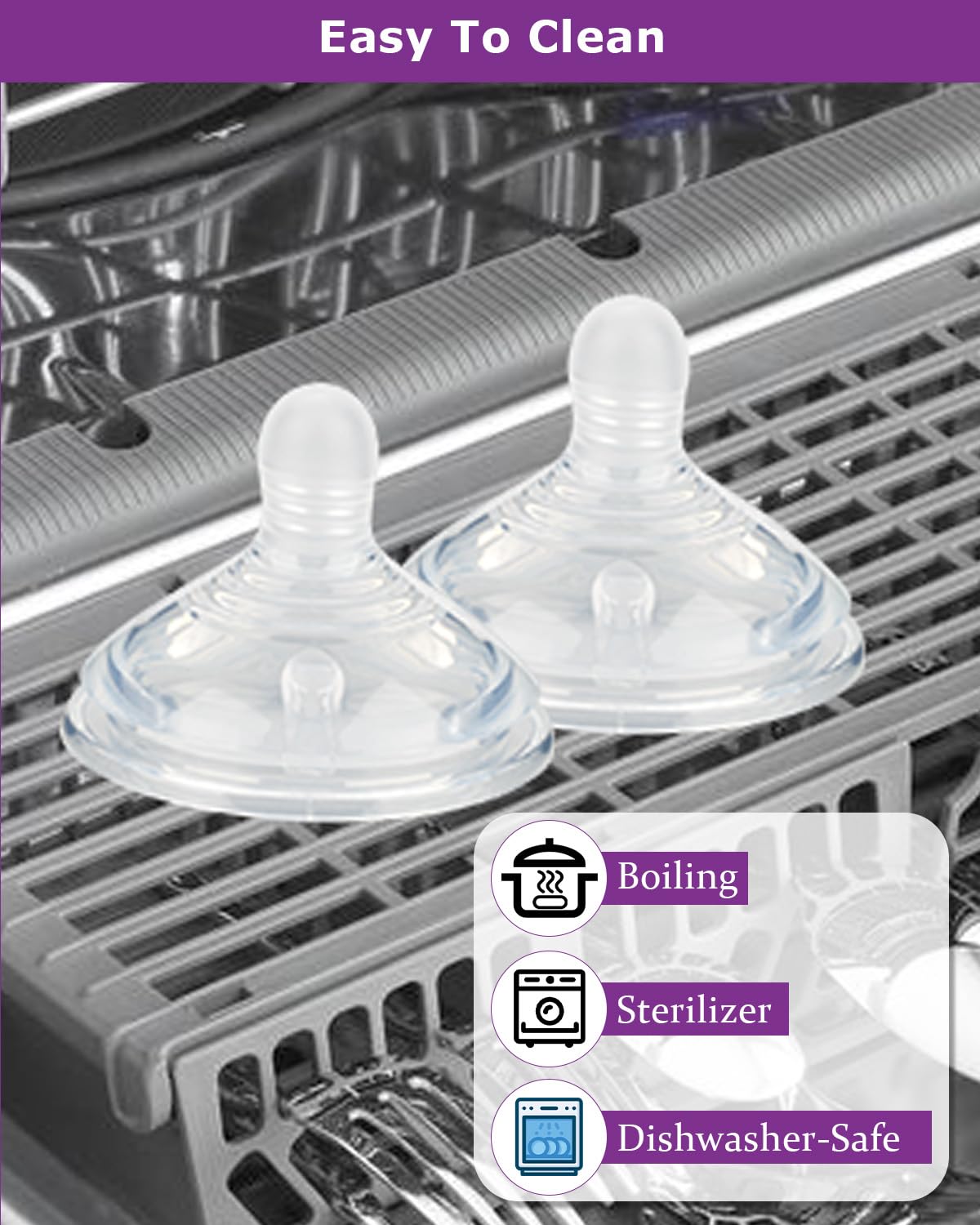 Joyfeed nipple with reliable, consistent flow control