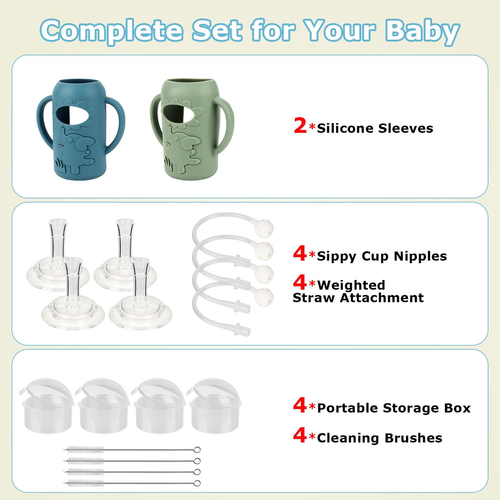 Joyfeed leak-proof bite-resistant straw promotes mess-free drinking transitions.