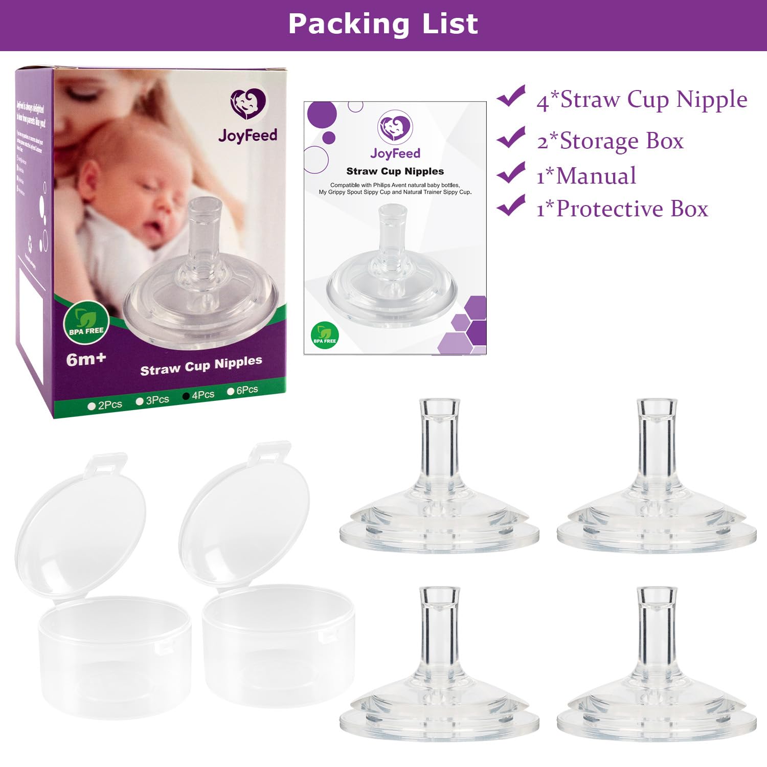 Fits Natural Trainer Sippy Cup for gradual independence.
