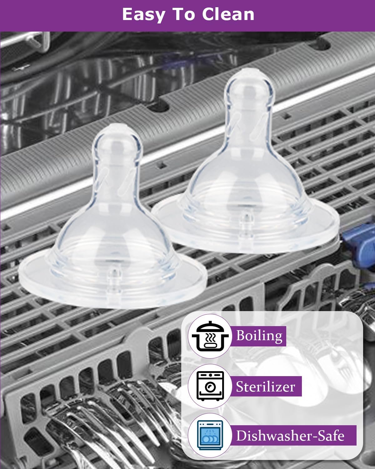 Joyfeed nipples fit Philips Avent anti-colic bottles for versatility