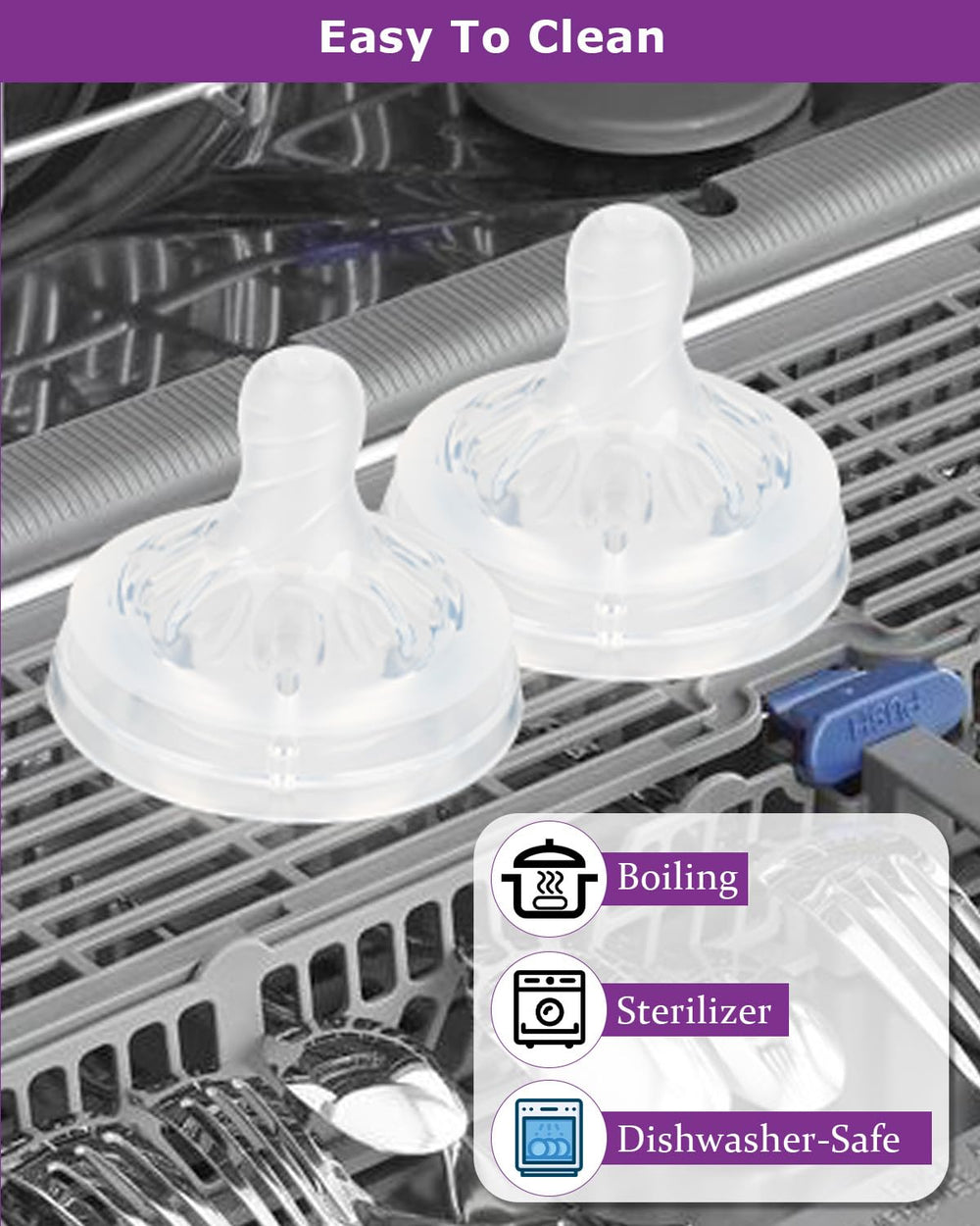 Joyfeed compatibility shot demonstrates seamless fit with Philips Avent Natural bottles.