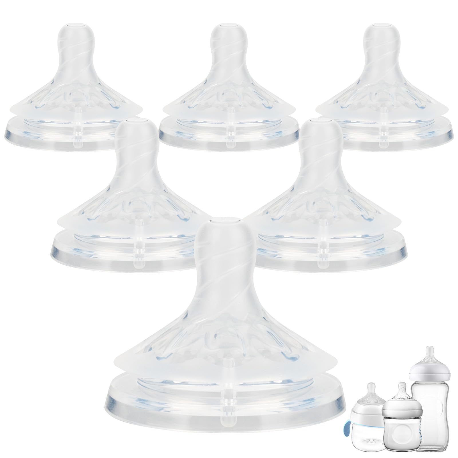 Joyfeed silicone nipple for Philips Avent Natural, size 3 flow for newborn feeding