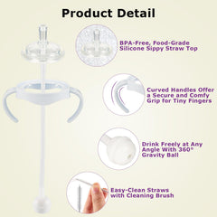 Joyfeed soft nipple silicone provides gentle gums-friendly transition for toddlers.
