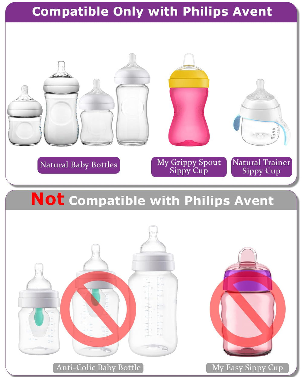 Soft silicone straw top nipple feels gentle on gums for comfortable sipping.