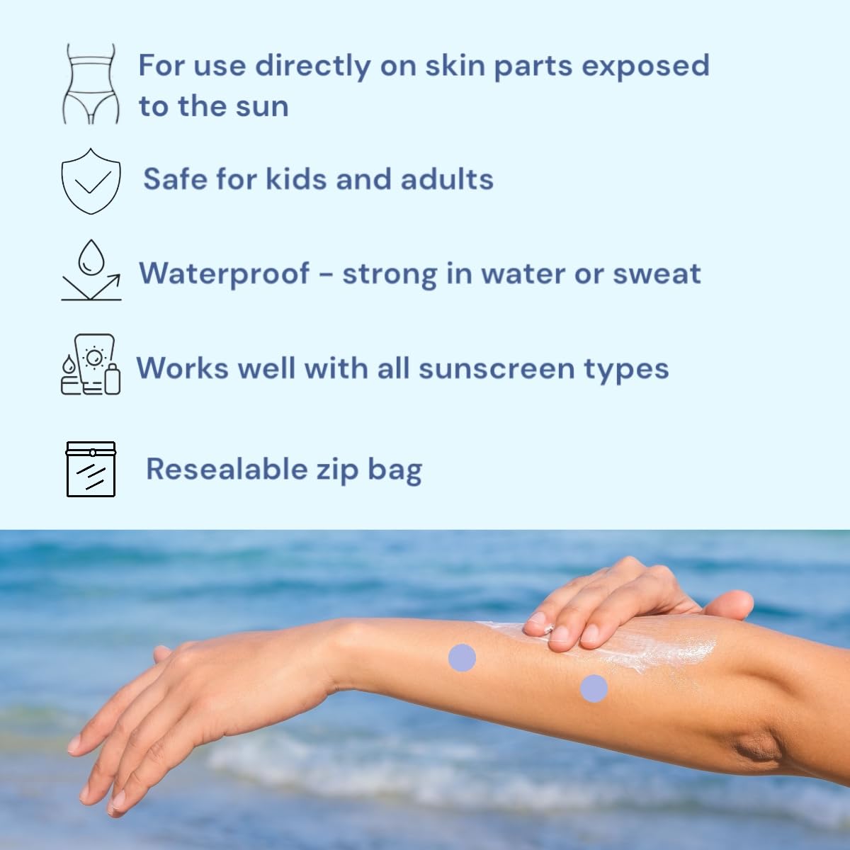 Joyful Artistry UV stickers enhance sunscreen awareness without staining your skin.
