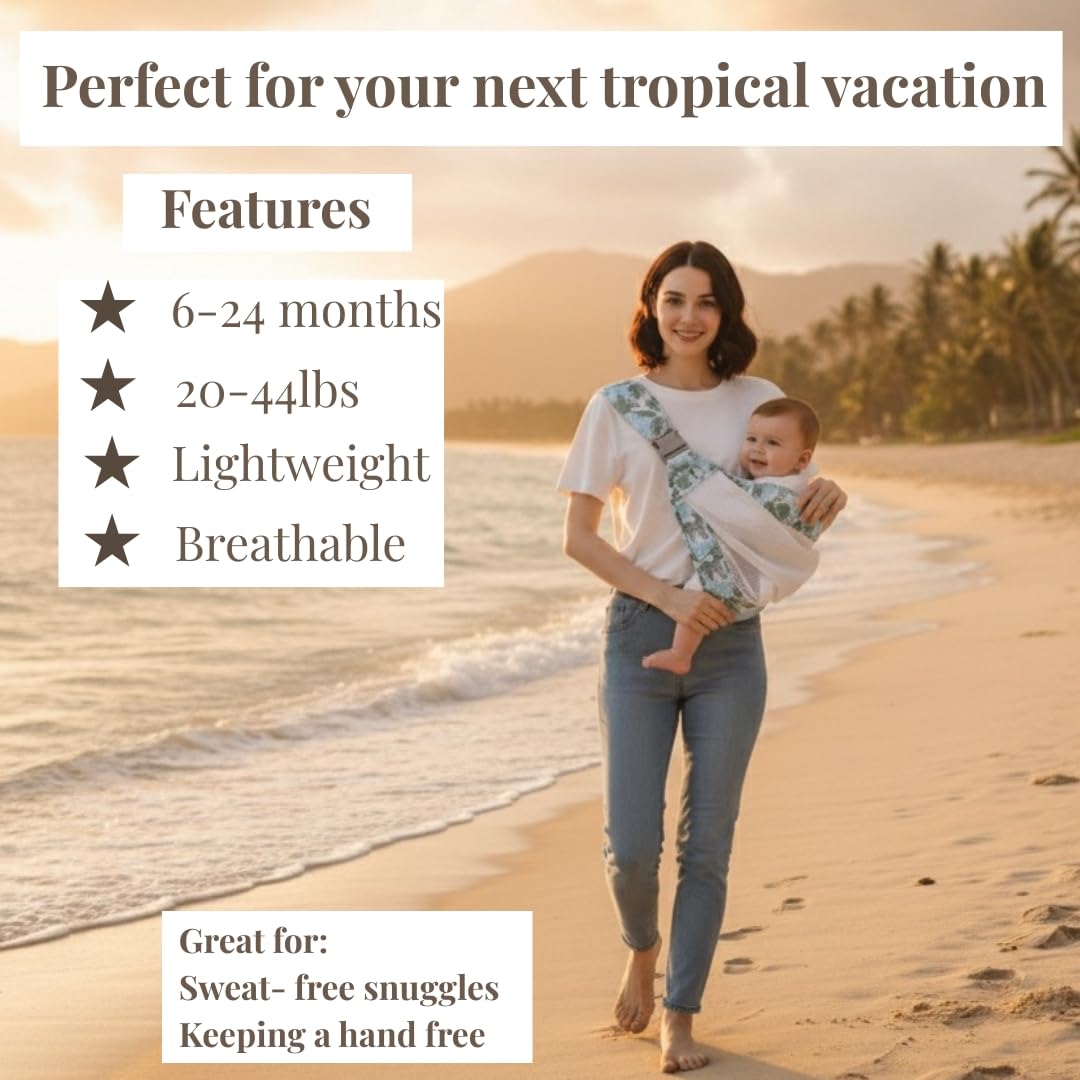 Joyful Baby Co beach-friendly sling for sunny day strolls