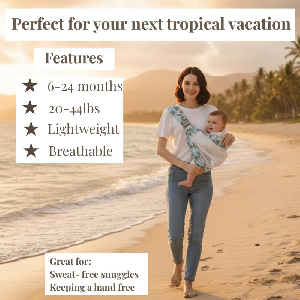 Joyful Baby Co beach-friendly sling for sunny day strolls