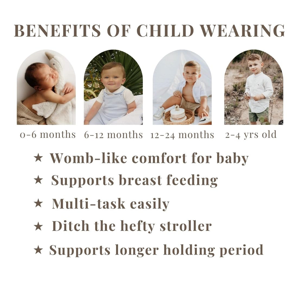 Joyful Baby Co lightweight sling ideal for travel and daily outings