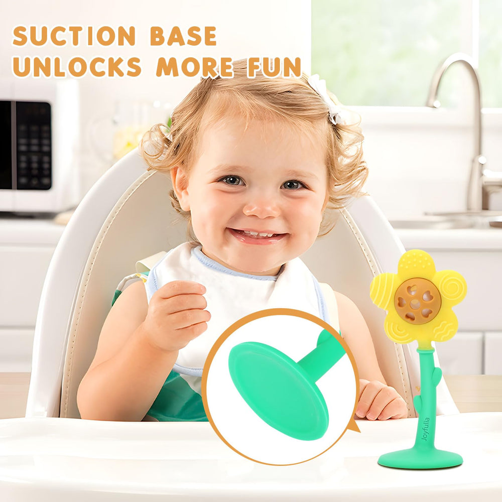 Dishwasher safe Sunnyflower teether easy to sanitize and reuse