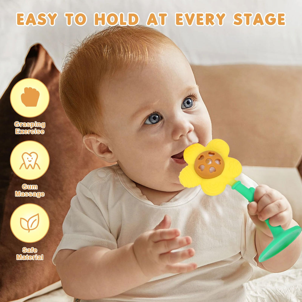 Ergonomic grip Joyfulia teether designed for tiny hands during play