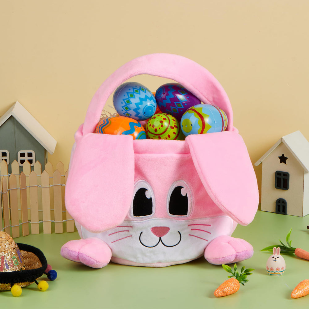 JOYIN baby-friendly Easter basket offers soft, cuddly vibes for toddlers.