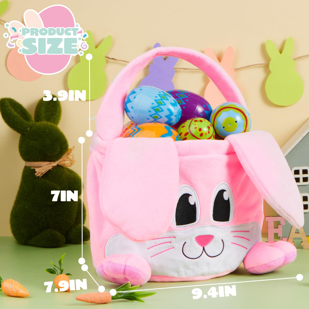 JOYIN bunny-design basket with handle makes carrying easy for kids.