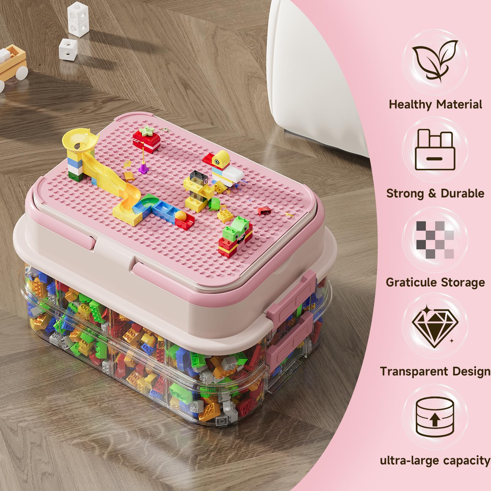 Joyingbaby adjustable dividers let you customize cubbies for large or small pieces.