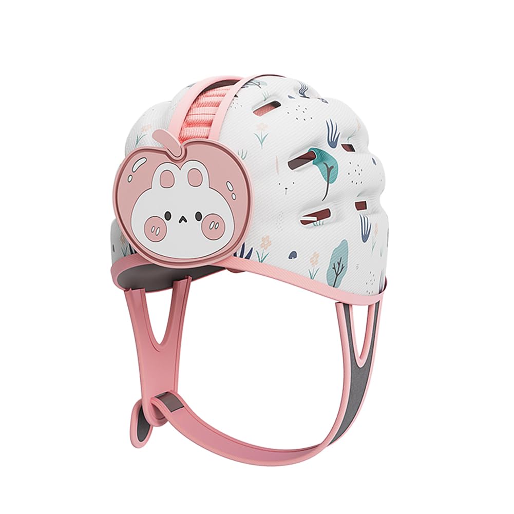 Joyingbaby helmet with rocket rabbit design offers playful protection during crawling