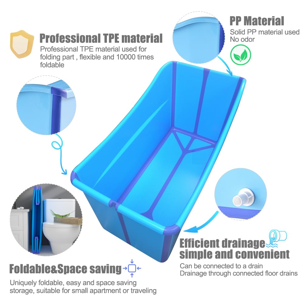Joyingbaby bathtub bottom stability design prevents tipping.