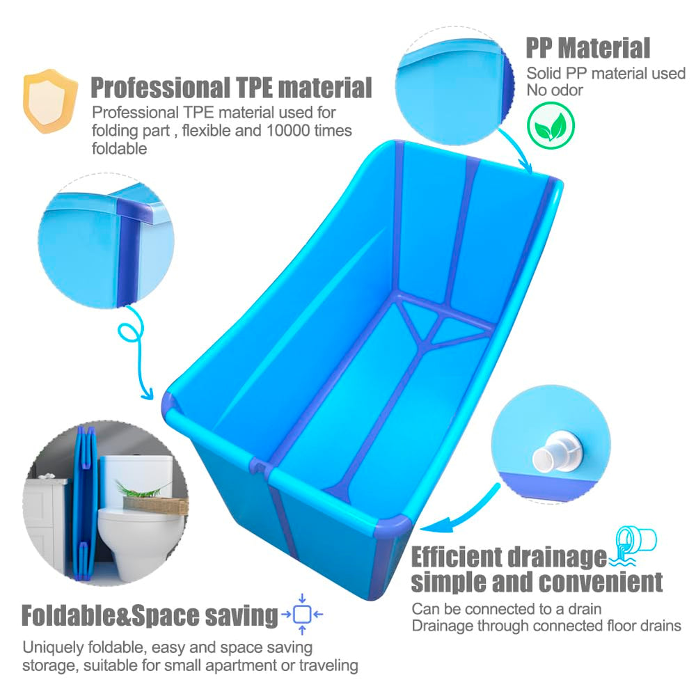 Joyingbaby bathtub bottom stability design prevents tipping.