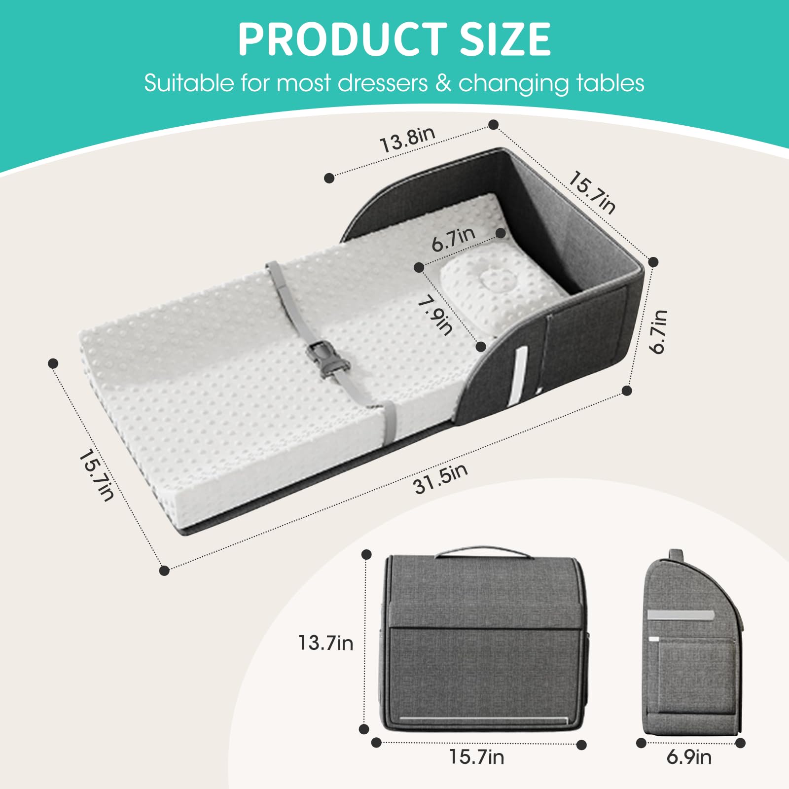 Joyingbaby dresser topper fit helps organize nursery essentials.