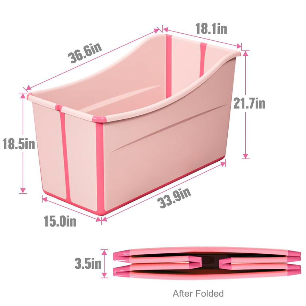Joyingbaby foldable bathtub in use with toddler during bath time