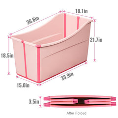 Joyingbaby foldable bathtub in use with toddler during bath time