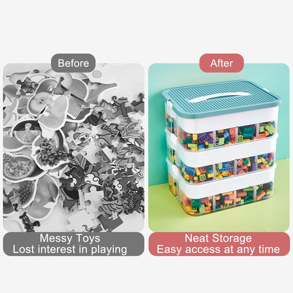 Joyingbaby large storage capacity helps you organize blocks without clutter.