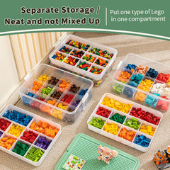 Joyingbaby Lego storage organizer transparent base bins for visibility and sorting