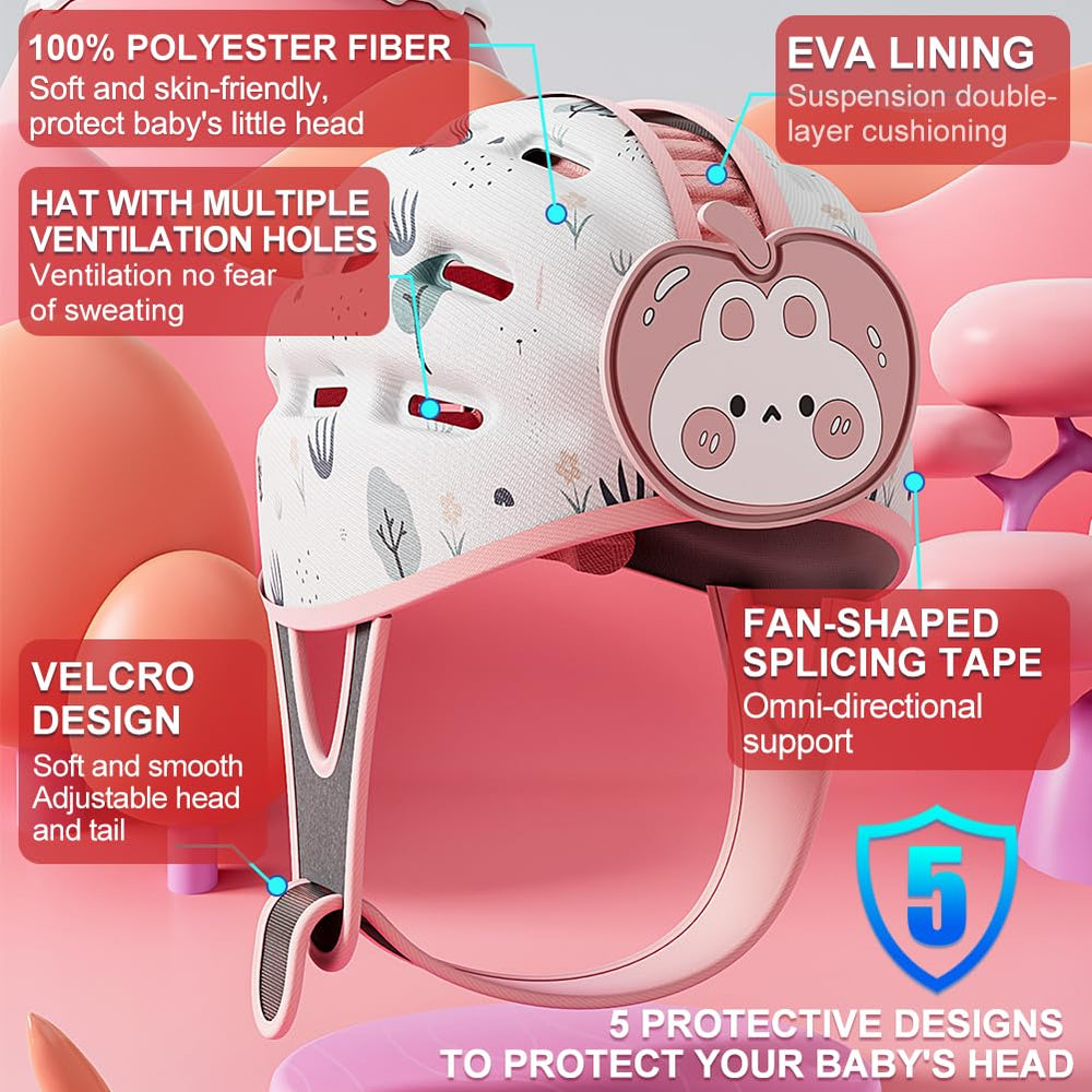 Joyingbaby lightweight head protector ensures gentle wear with minimal neck strain