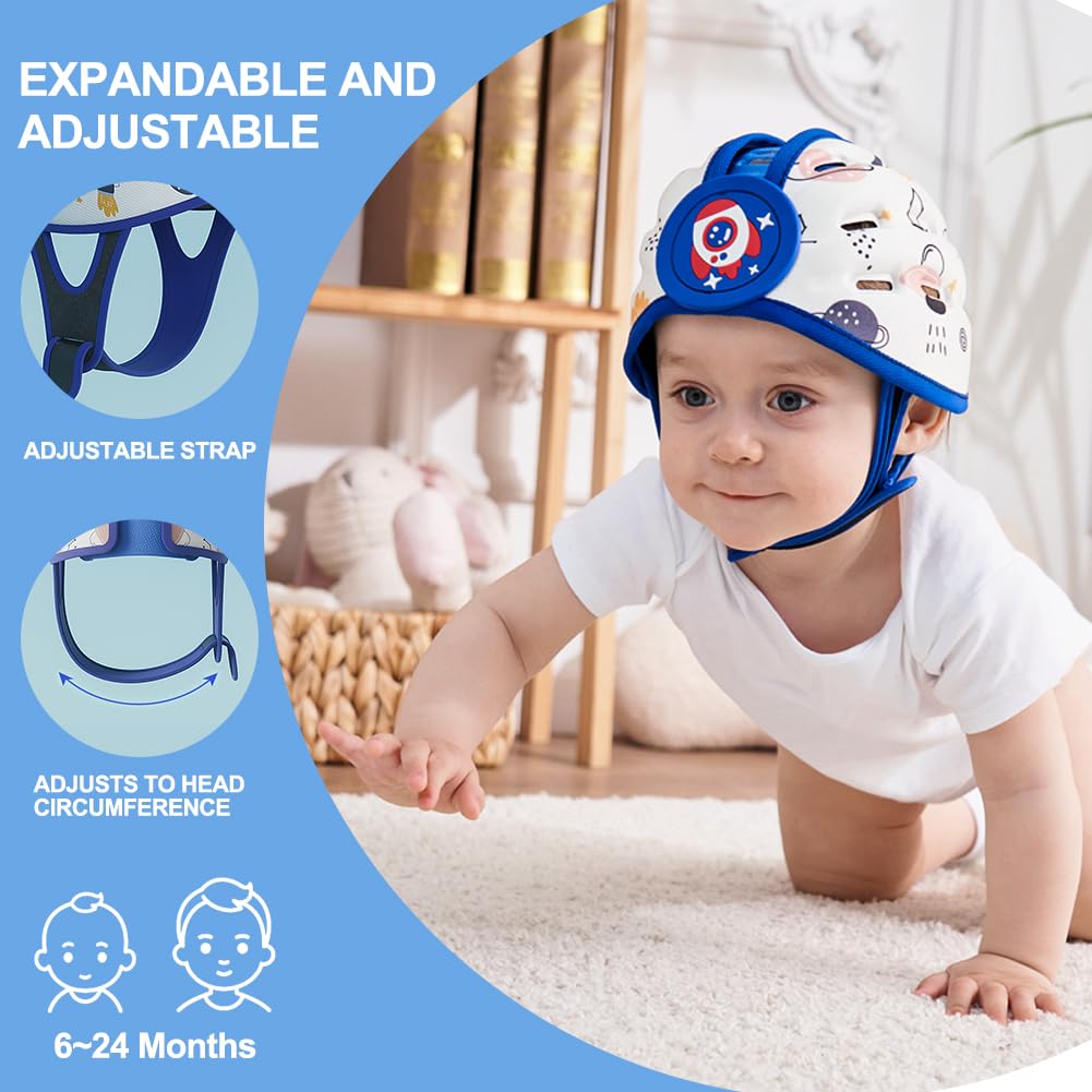 JoyingBaby Rocket Baby Helmet interior close-up featuring breathable cotton lining