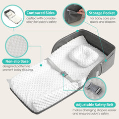 Joyingbaby soft non-slip cover keeps baby secure on slick surfaces.