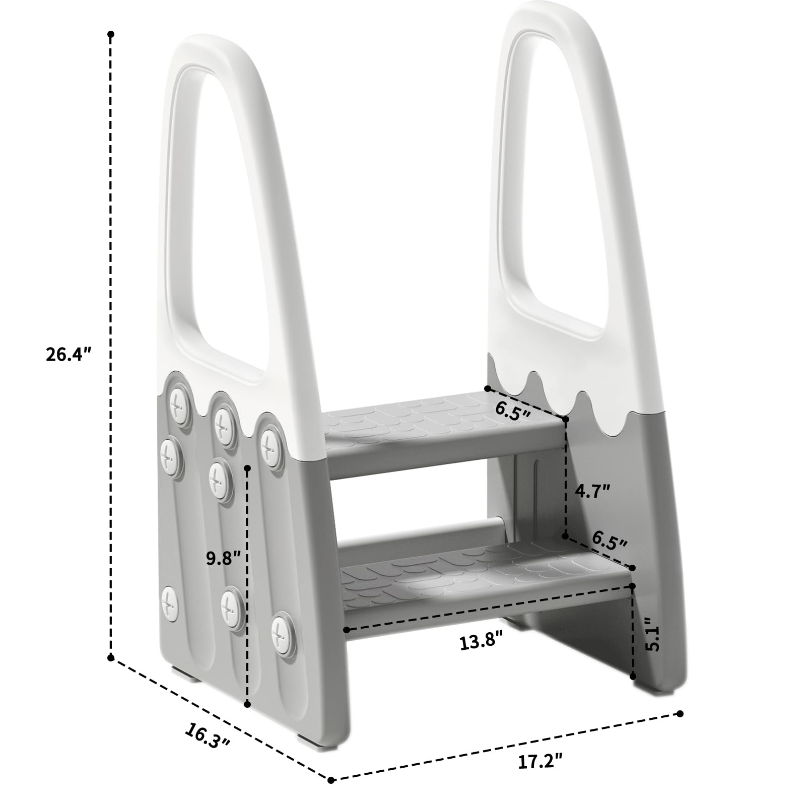 Joylico bathroom stool with handles and non-slip pads