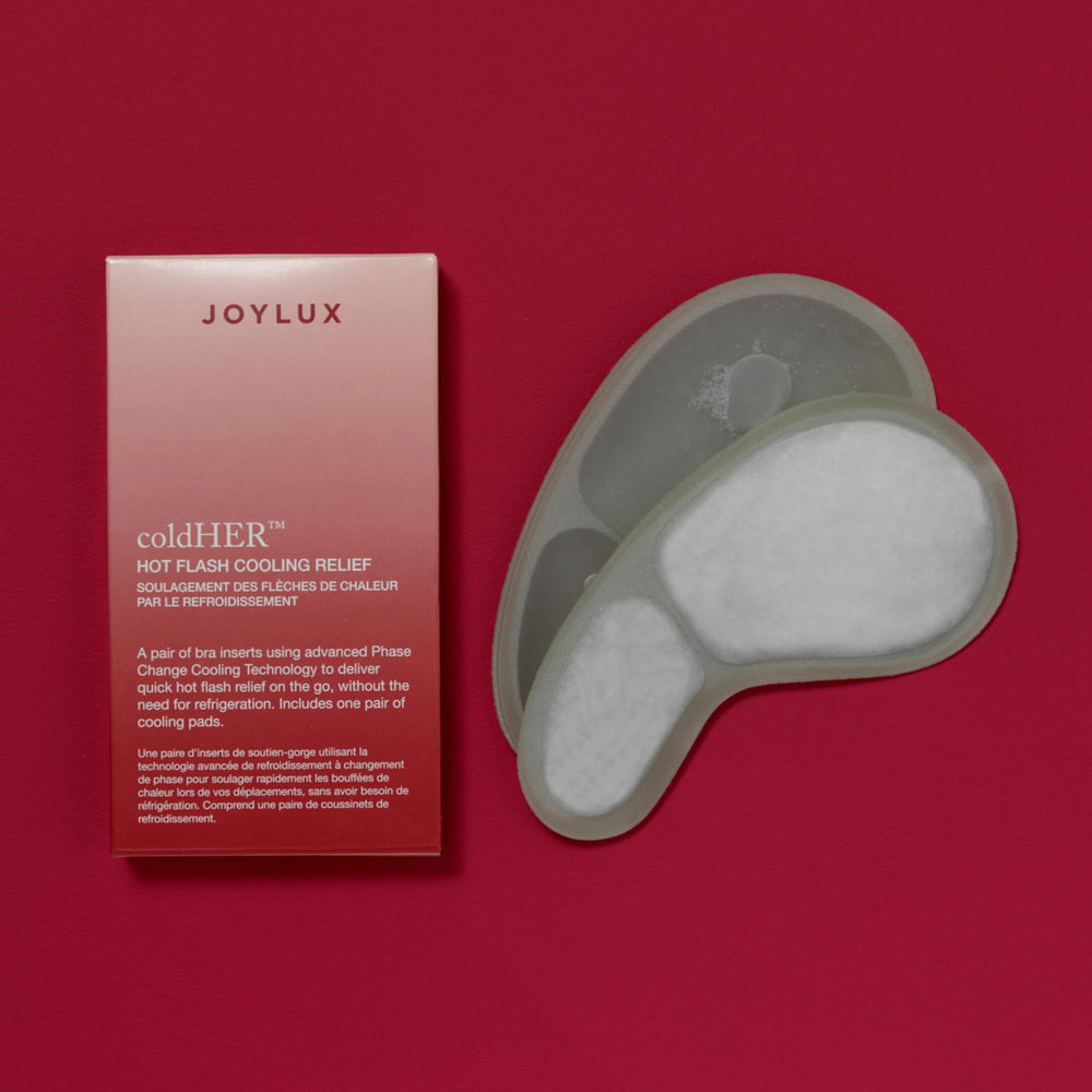 Joylux coldHER material closeup highlighting phase change core for fast cooling.