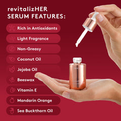 Joylux revitalizHER ingredients featuring coconut and jojoba oils for nourishing care
