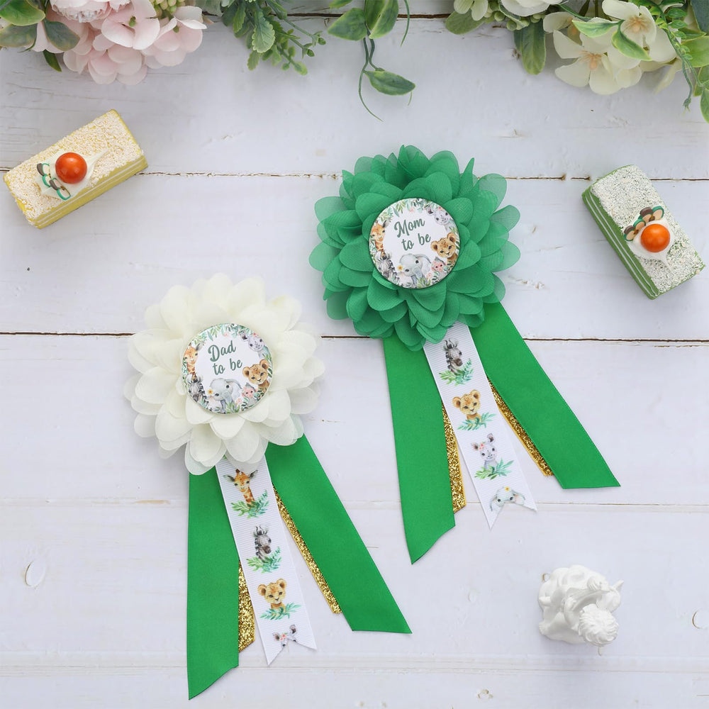 JOYMEMO greenery jungle decor enhances baby shower ambiance