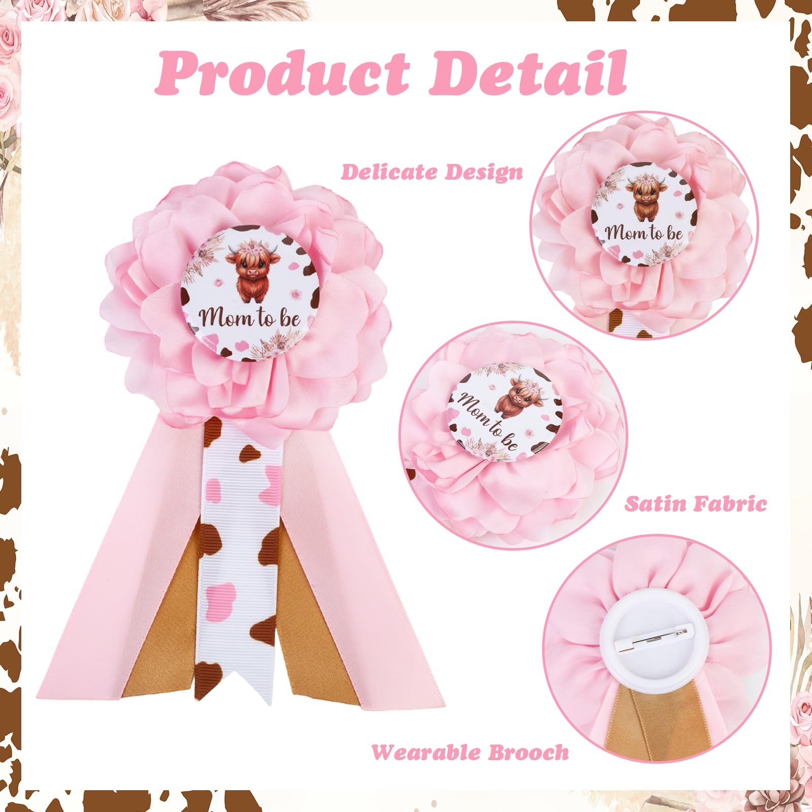 JOYMEMO reusable badge set with tinplate and ribbon for decor.