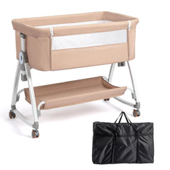 JOYMOR 3in1 baby bassinet showing versatile modes for growing sleep needs.