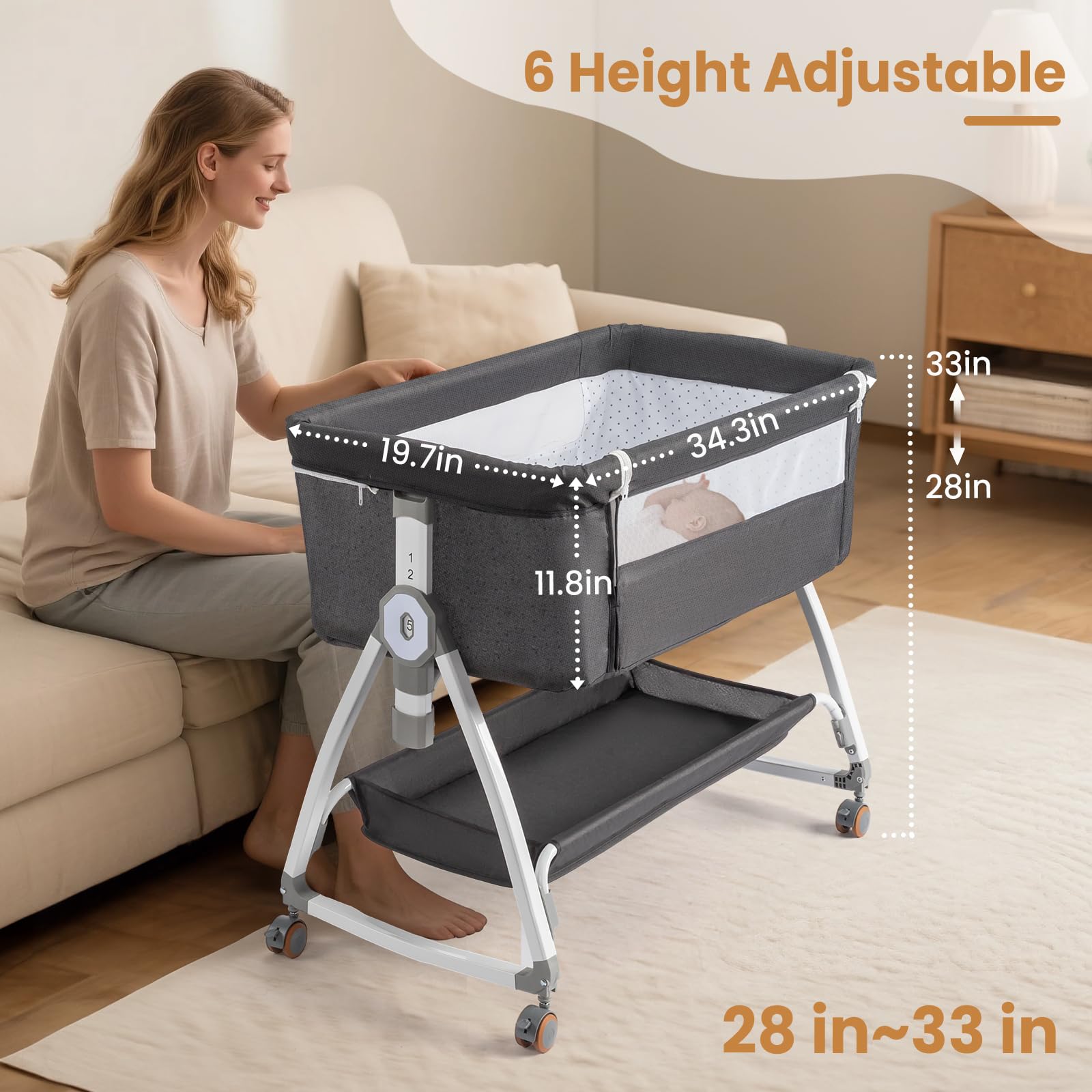 JOYMOR wheels for easy room-to-room mobility