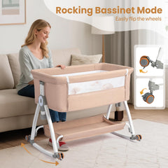 JOYMOR rocking bassinet mode offering soothing motion for baby sleep.