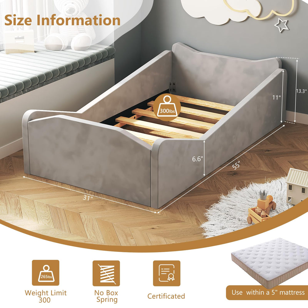 JOYMOR bed dimensions 55.9 by 31.1 by 13.3 inches in use